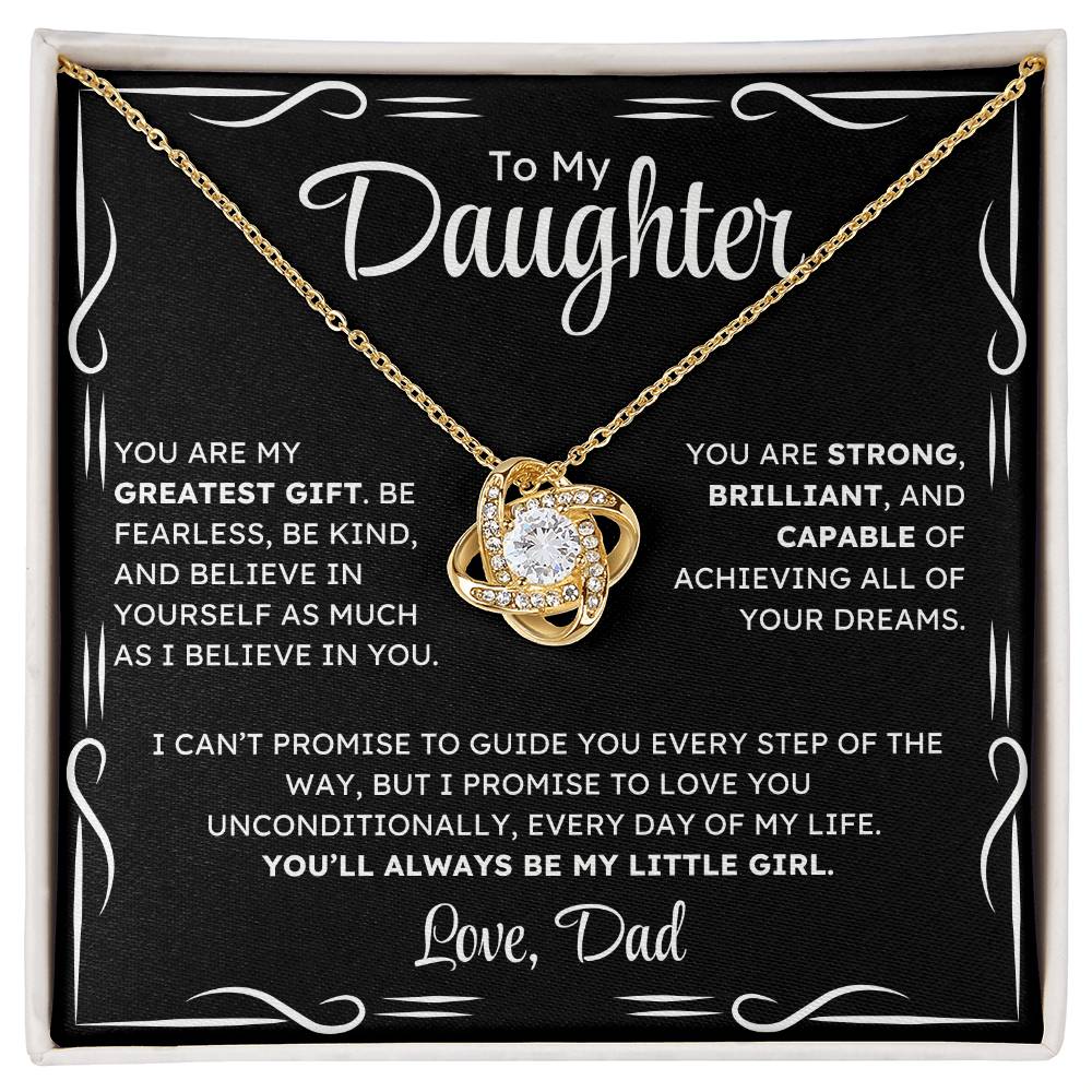 "To My Daughter" Necklace from Dad – A Gift of Strength, Love, and Encouragement