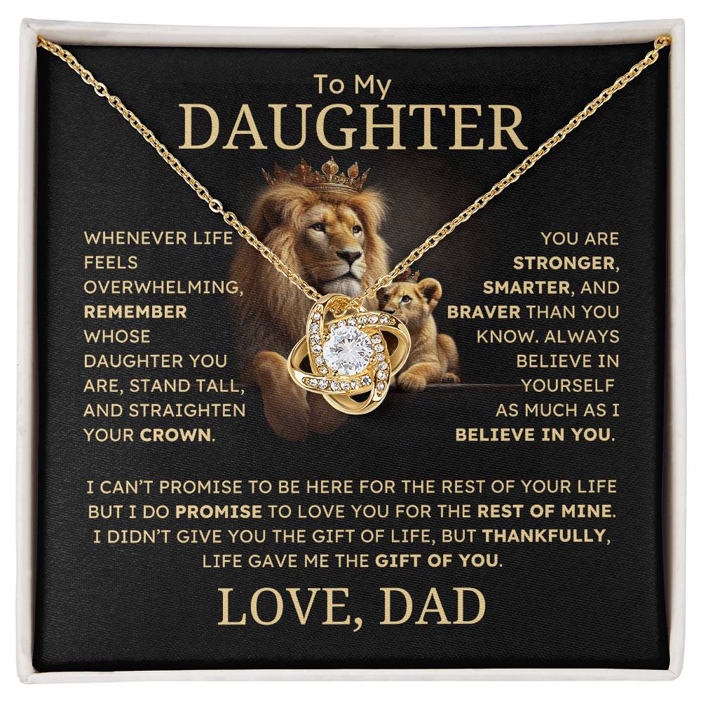 "To My Daughter" Lion & Cub Necklace – A Gift of Love, Strength, and Inspiration