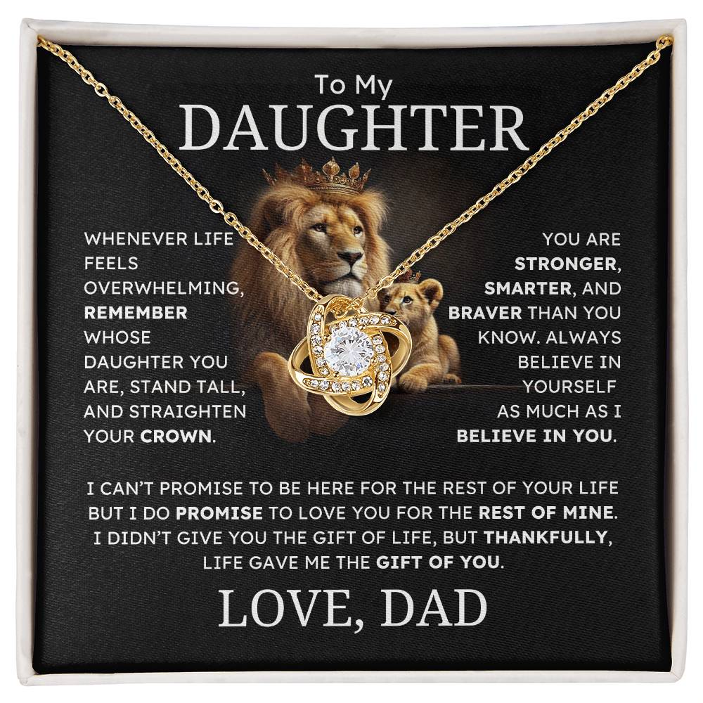 "To My Daughter" Lion & Cub Necklace – A Symbol of Strength, Love, and Empowerment