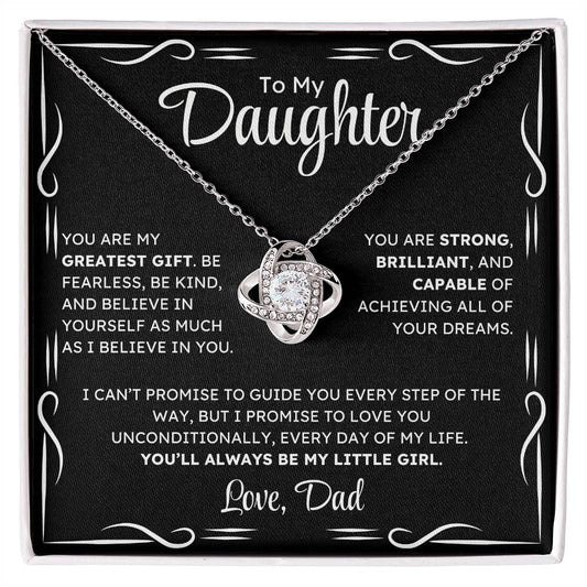 "To My Daughter" Necklace from Dad – A Gift of Strength, Love, and Encouragement