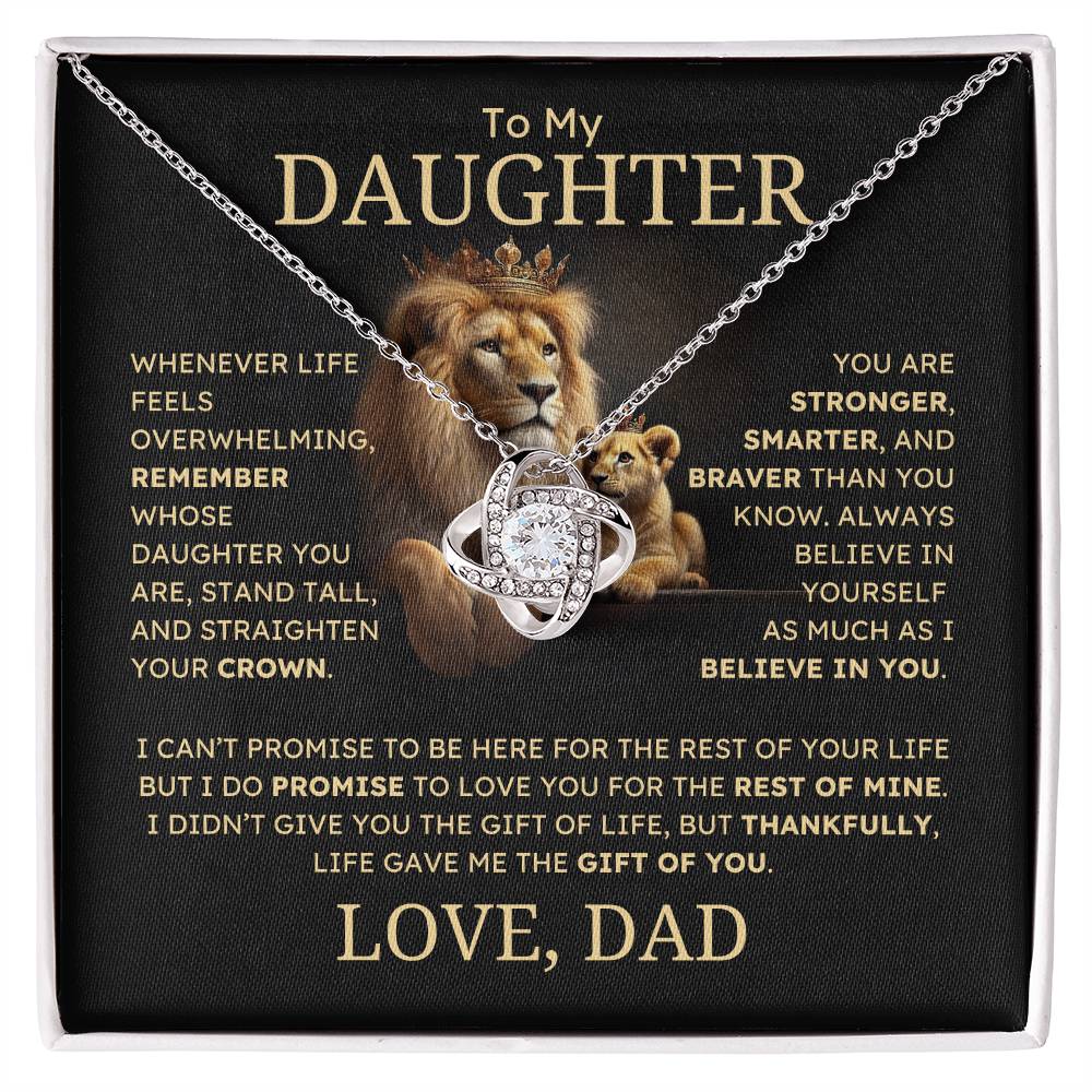 "To My Daughter" Lion & Cub Necklace – A Gift of Love, Strength, and Inspiration