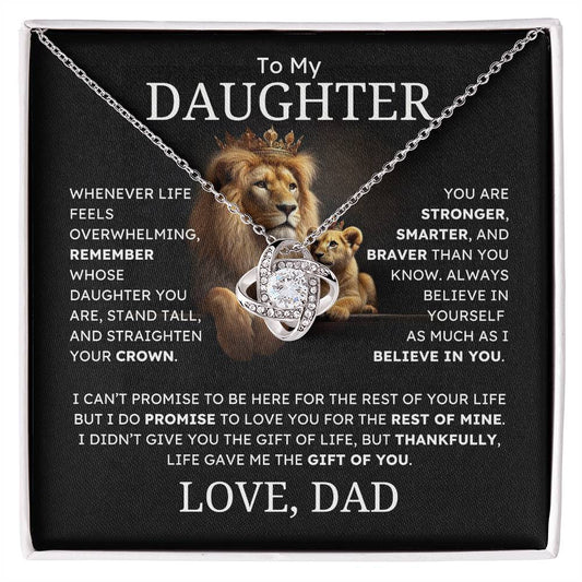 "To My Daughter" Lion & Cub Necklace – A Symbol of Strength, Love, and Empowerment