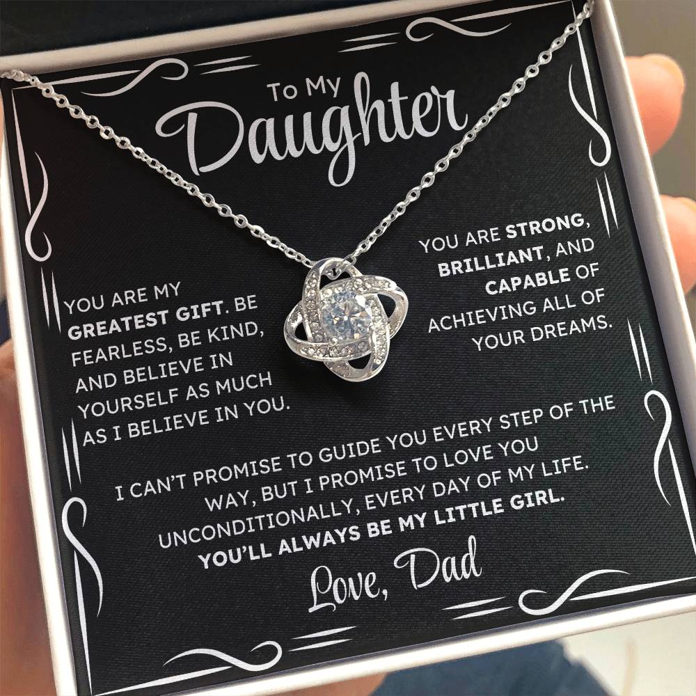 "To My Daughter" Necklace from Dad – A Gift of Strength, Love, and Encouragement