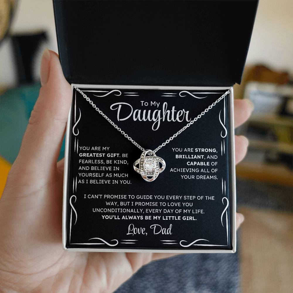 "To My Daughter" Necklace from Dad – A Gift of Strength, Love, and Encouragement