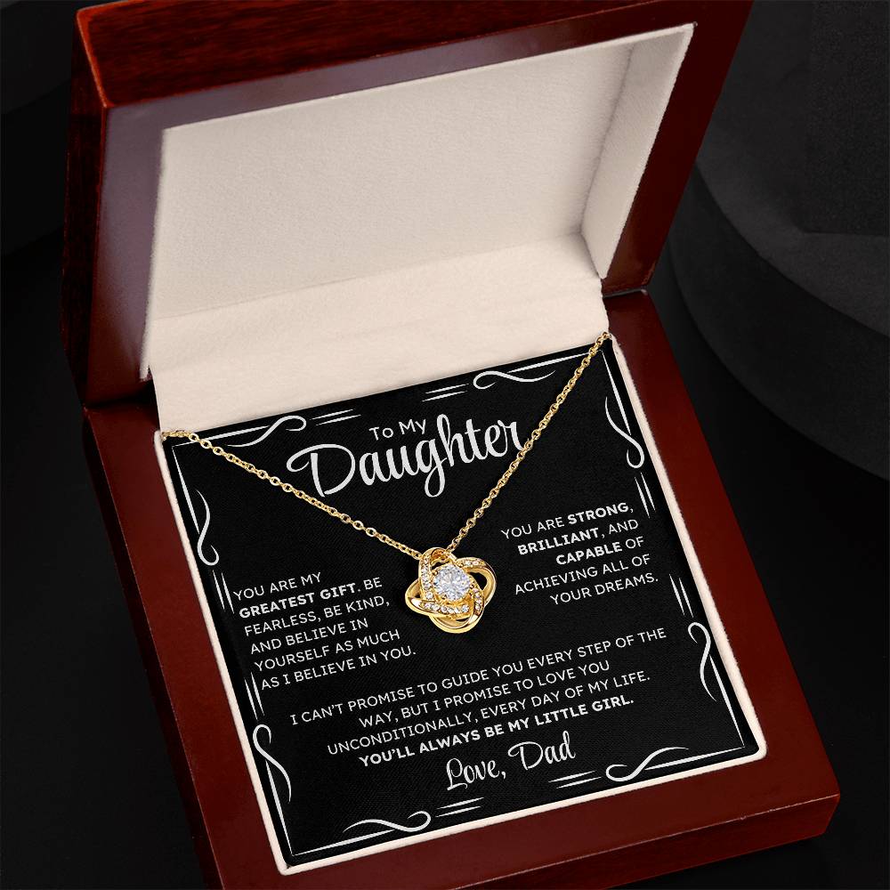 "To My Daughter" Necklace from Dad – A Gift of Strength, Love, and Encouragement