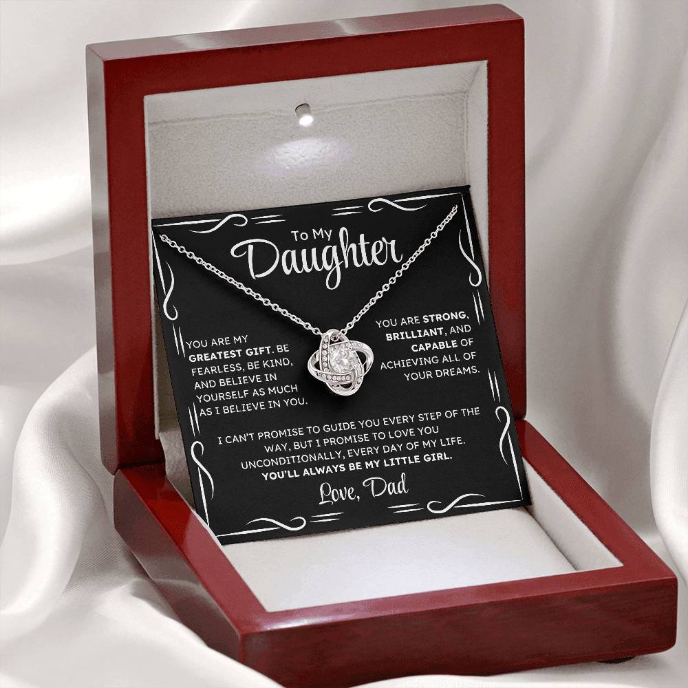 "To My Daughter" Necklace from Dad – A Gift of Strength, Love, and Encouragement