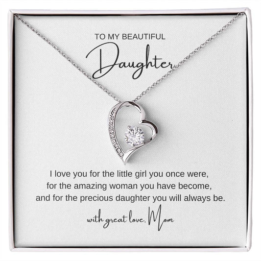 "To My Beautiful Daughter" Heart Necklace – A Timeless Expression of Love